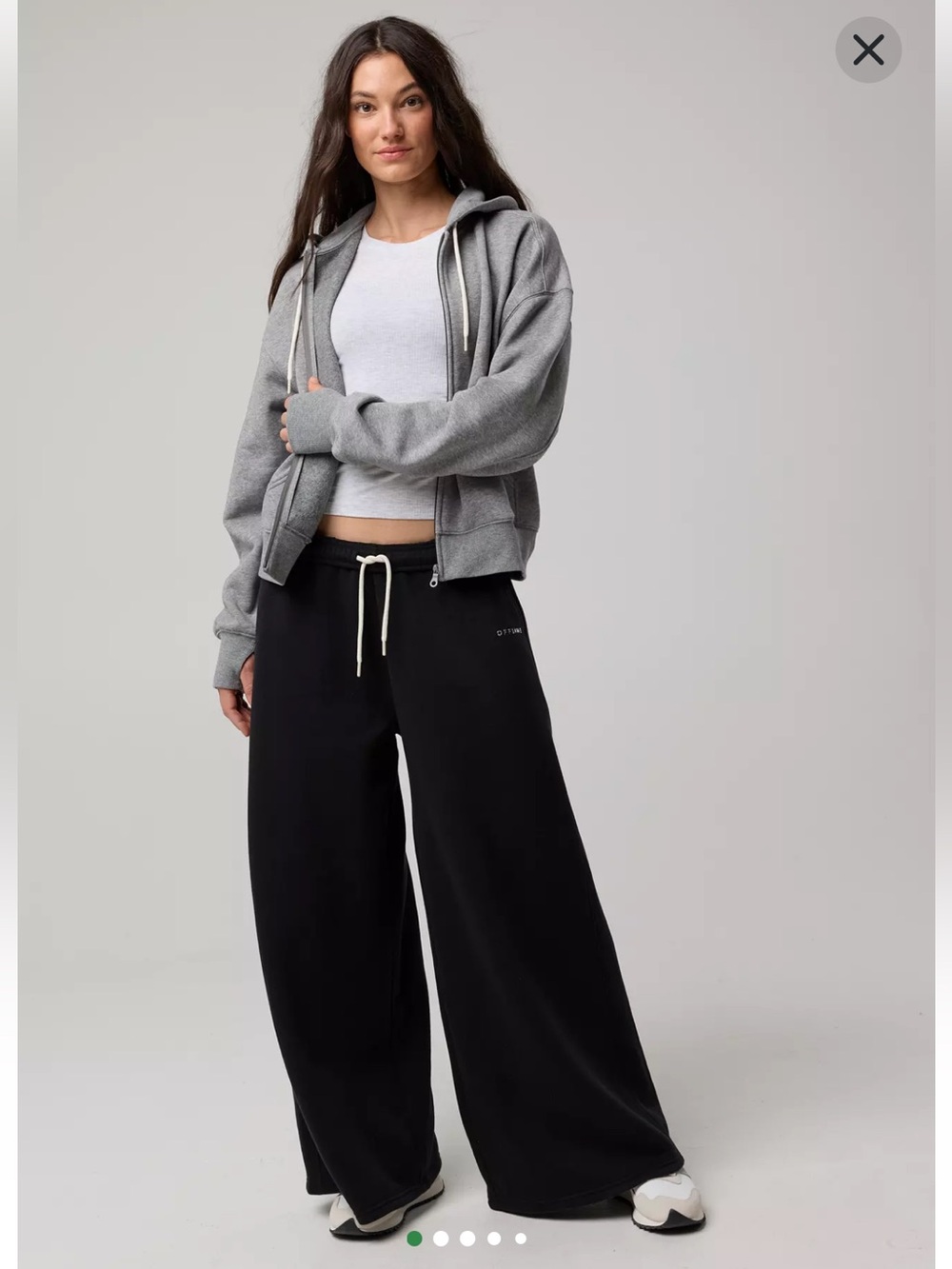 OFFLINE By Aerie Cloud Fleece Trouser Women's Black Large Short Inseam
